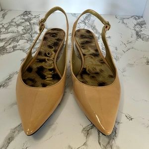 Sam Edelman Leather Nude Pointy Toe Slingback
